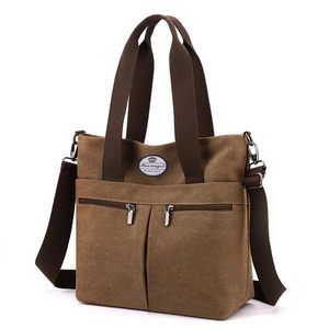 Canvas Tote Bag Lhtweht Crossbody Purse Multi-Pocket Durable C :<